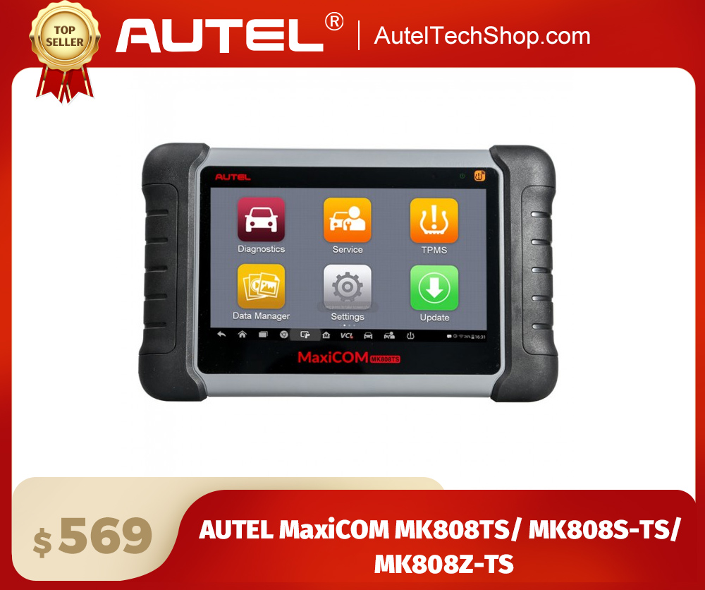 Autel MaxiCOM MK808Z Bi-Directional Full System Diagnostic Scanner with  Android 11 Operating System Upgraded Version of MK808/MX808