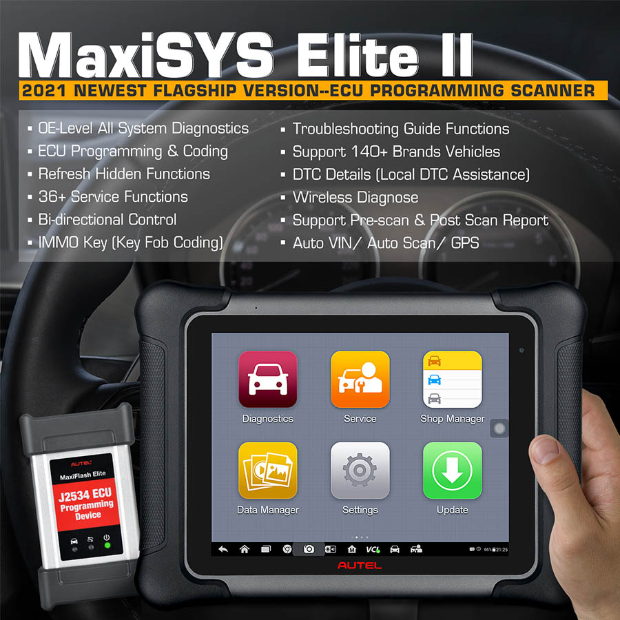 Autel Maxisys Elite II Dignostic Scanner Tool OBD2 Support MaxiFlash J2534  with Upgraded Version of Maxisys Elite – VXDAS Official Store