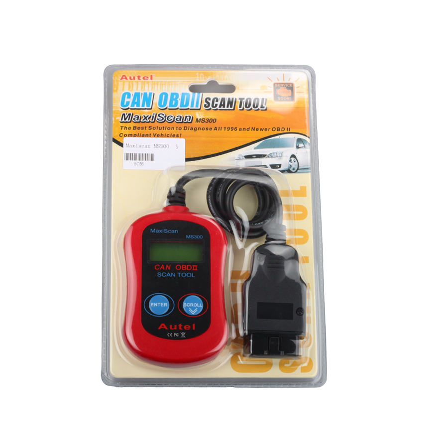 OBD2 Scanner CAN OBDII Code Reader - Scan Tool for Check Engine Light -  Universal Diagnostic for Car, SUV, Truck and Van (MS300)