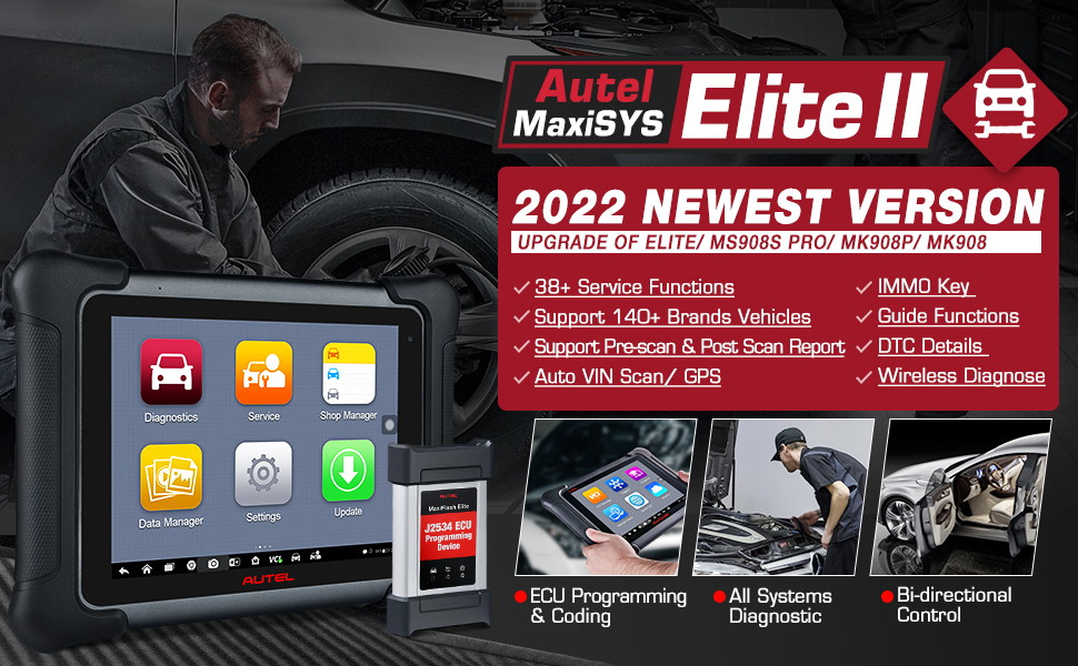 Autel Maxisys Elite II Diagnostic Tool with J2534 ECU Programming Upgr –
